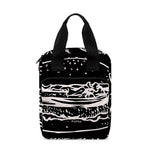 Black And White Hamburger Print Bible Tote Bag