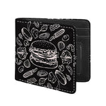 Black And White Hamburger Print Bifold Wallet
