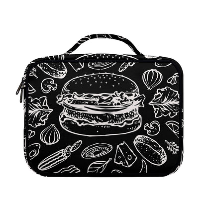 Black And White Hamburger Print Briefcase Bible Bag