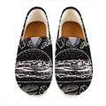Black And White Hamburger Print Casual Shoes