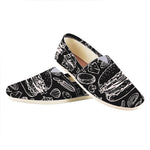 Black And White Hamburger Print Casual Shoes