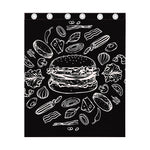 Black And White Hamburger Print Curtain