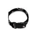 Black And White Hamburger Print Dog Collar