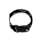 Black And White Hamburger Print Dog Collar