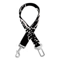 Black And White Hamburger Print Dog Seat Belt