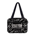 Black And White Hamburger Print Double Strap Bible Bag