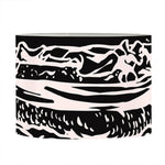 Black And White Hamburger Print Drum Lamp Shade
