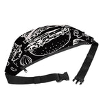 Black And White Hamburger Print Fanny Pack