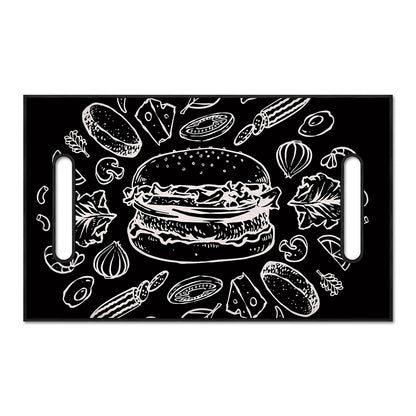 Black And White Hamburger Print Golf Cart Seat Cover