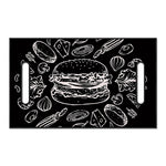 Black And White Hamburger Print Golf Cart Seat Cover