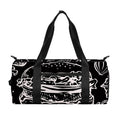Black And White Hamburger Print Gym Bag