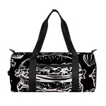 Black And White Hamburger Print Gym Bag