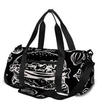 Black And White Hamburger Print Gym Bag