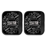 Black And White Hamburger Print Handle Covers