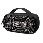 Black And White Hamburger Print Insulin Cooler Travel Case