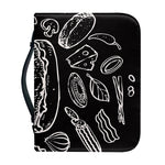Black And White Hamburger Print Leather Bible Cover