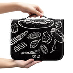 Black And White Hamburger Print Leather Bible Cover