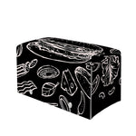 Black And White Hamburger Print Leather Tissue Box Cover