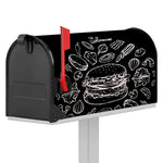Black And White Hamburger Print Mailbox Cover