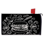Black And White Hamburger Print Mailbox Cover