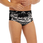 Black And White Hamburger Print Men's Briefs