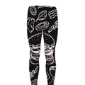 Black And White Hamburger Print Men's Leggings