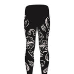 Black And White Hamburger Print Men's leggings