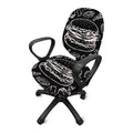 Black And White Hamburger Print Office Chair Cover