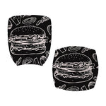Black And White Hamburger Print Office Chair Cover