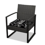 Black And White Hamburger Print Outdoor Seat Cushion Cover