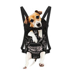 Black And White Hamburger Print Pet Carrier Backpack