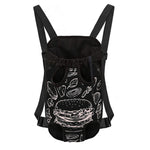 Black And White Hamburger Print Pet Carrier Backpack