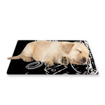 Black And White Hamburger Print Pet Cooling Mat Cover