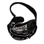 Black And White Hamburger Print Pet Sling Carrier