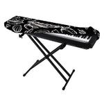 Black And White Hamburger Print Piano Keyboard Cover