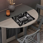 Black And White Hamburger Print Placemat