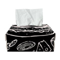 Black And White Hamburger Print Rectangle Tissue Box Cover