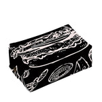 Black And White Hamburger Print Rectangle Tissue Box Cover