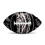 Black And White Hamburger Print Rugby Ball