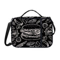Black And White Hamburger Print Shoulder Strap Bible Bag