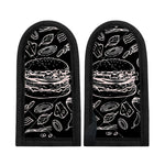 Black And White Hamburger Print Skillet Handle Cover