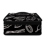Black And White Hamburger Print Small Lunch Bag