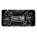 Black And White Hamburger Print Towel