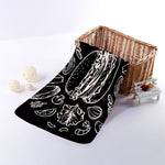 Black And White Hamburger Print Towel