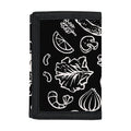 Black And White Hamburger Print Trifold Wallet