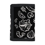 Black And White Hamburger Print Trifold Wallet