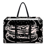 Black And White Hamburger Print Utility Tote Bag