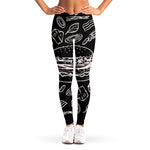 Black And White Hamburger Print Women's Leggings