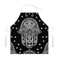 Black And White Hamsa Print Adjustable Apron