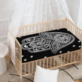 Black And White Hamsa Print Baby Crib Sheet